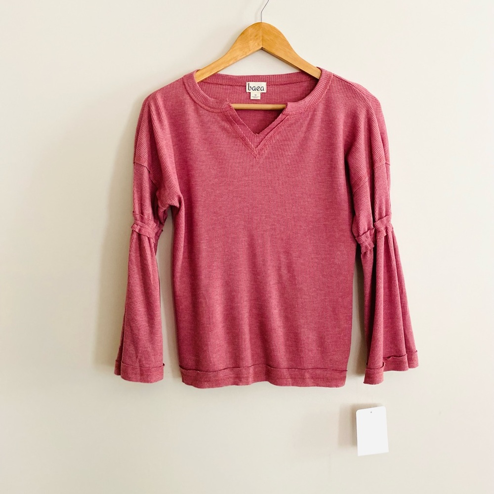 Baea Flare Sleeve Thermal Top